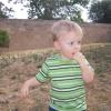 View the image: Colin in his new back yard