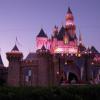 View the image: Sleeping Bueaty's castle at dusk