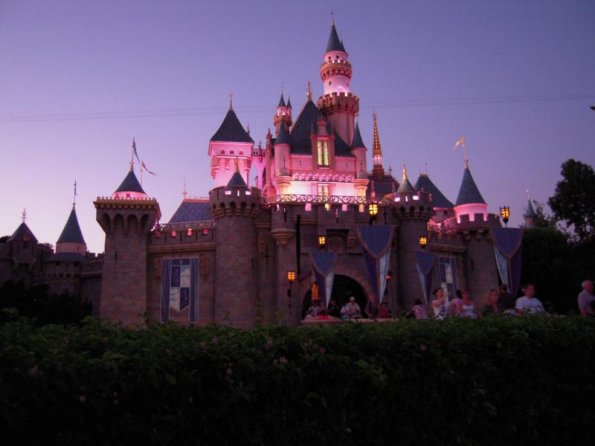 Sleeping Bueaty's castle at dusk